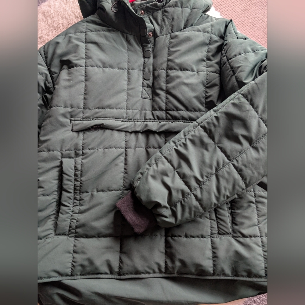 Stoic Quilted 1/2 Snap Pullover - Spruce